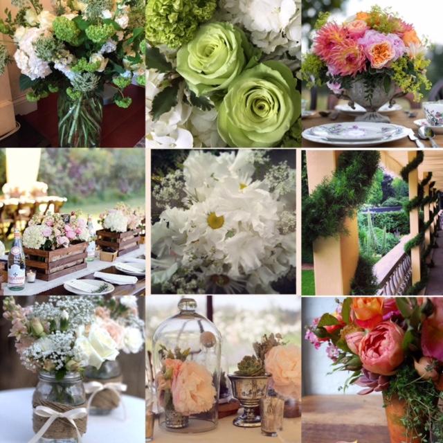 Petal to the Metal wedding flowers mood board